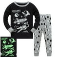 thumbnail image 1 of YUEHUA Girls Toddler kids Pajamas Set Clearance Long Sleeve Comfortable Train Printing Infant Boy Pajamas Top and Pants, 2-Piece Sleep Set, Size 4-5 Years, 1 of 2