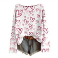 thumbnail image 1 of YUEHUA Heart Sweater for Women Valentine's Day Sweaters Cute Love Plus Size Valentines Sweatshirts with Hearts Crew Neck Pullover Tops Clothing, L, 1 of 4