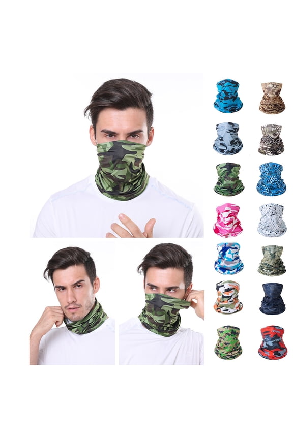 Ice Silk Neck Gaiter Bandana Face Mask: Cooling Mask Breathable Face Cover Ski Neck Scarf Protection from Dust Sun Wind, Hiking, Fishing, Cyclin