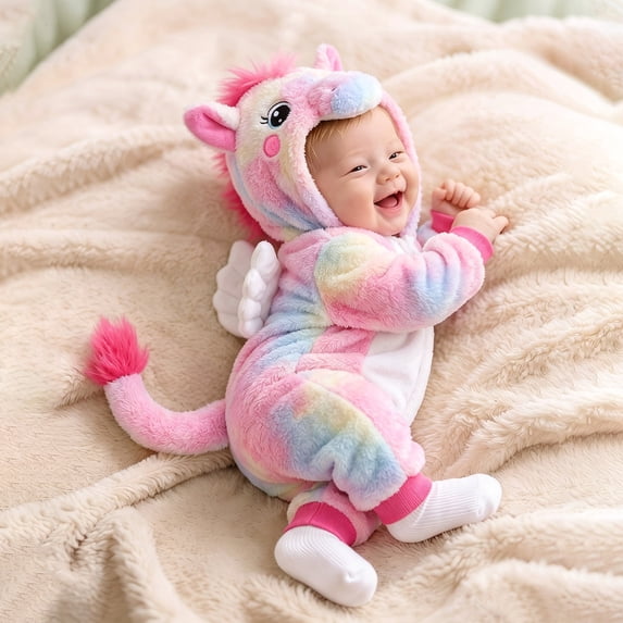 Cozy Rompers YUEHUA Animal Warm Hooded Romper with Sibling Matching Style for Autumn ...