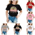 thumbnail image 1 of YUEHUA Last Day Of School Shirts for Girls Loose Fit Quick-Dry O Neck Short Sleeve First Day, Back To School Shirts Tee Tops, 1 of 5