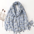 thumbnail image 1 of YUEHUA Lightweight Cotton Linen Shawl for Women Soft Floral Scarf Wrap for Evening Dresses Wedding Bridal Party Travel, 1 of 5