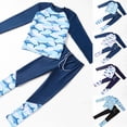 thumbnail image 1 of YUEHUA Little Boys wim Set - 2 Piece Rashguard Swimsuit Kids Surf Bathing Suit Long Sleeve Shirts Pants Bathing Suit, Size 7-8 Years, 1 of 4