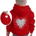 thumbnail image 1 of YUEHUA Love Heart Hoodies for Teen Girls Valentines Day Hoodie Casual Loose Fit Hooded Sweatshirts Comfy Pullover Tops for Kid Girl Boy, Size 3-4 Years, 1 of 6