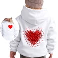 thumbnail image 1 of YUEHUA Love Heart Hoodies for Teen Girls Valentines Day Hoodie Casual Loose Fit Hooded Sweatshirts Comfy Pullover Tops for Kid Girl Boy, Size 4-5 Years, 1 of 6