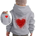 thumbnail image 1 of YUEHUA Love Heart Hoodies for Teen Girls Valentines Day Hoodie Casual Loose Fit Hooded Sweatshirts Comfy Pullover Tops for Kid Girl Boy, Size 6-7 Years, 1 of 6