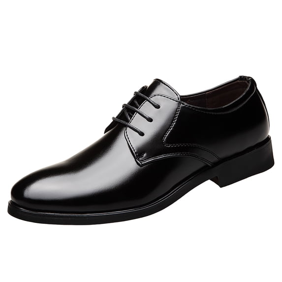 YUEHUA Men's Dress Shoes Leather Wingtip Formal Business Oxford Shoes Brogue Retro Derby Dress Shoes for Men