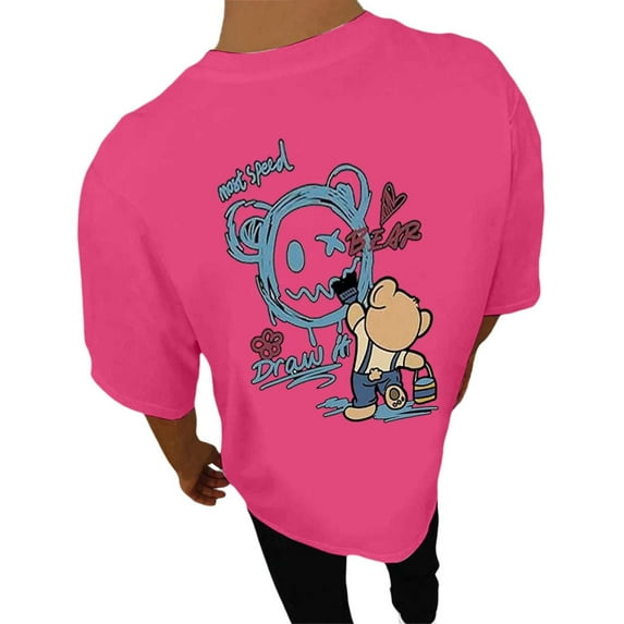 YUEHUA Men's Graphic Short Sleeve T Shirt Crew Neck Casual Loose Fit Tee Tops