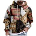 thumbnail image 1 of YUEHUA Mens Casual Hoodies Sweatshirt African Dashiki Printed Graphic Pullover Sweaters with Pockets, 1 of 4