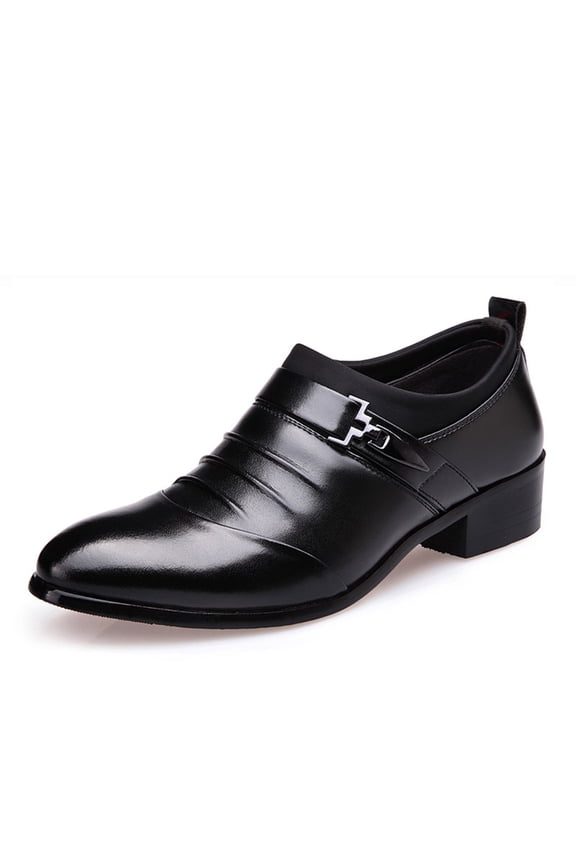 Mens Dress Shoes Casual Business Oxford Derby Orthopedic Leather Shoes Simple Lace-up Walk Loafers Flats Shoes for Men