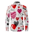 thumbnail image 1 of YUEHUA Mens Long Sleeve Shirt, Valentines Day Regular Fit Casual Button Down Shirt for Men Teens Size XS-6XL, 1 of 3