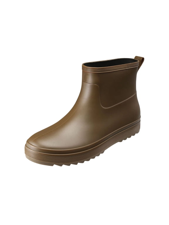 Mens Rain Boots, Outdoor Mid Calf Boots, Wet Weather, Waterproof Rain Boot, Mens Rain Boots Waterproof, Anti-Slip Shoes, Outdoor Rain Shoes
