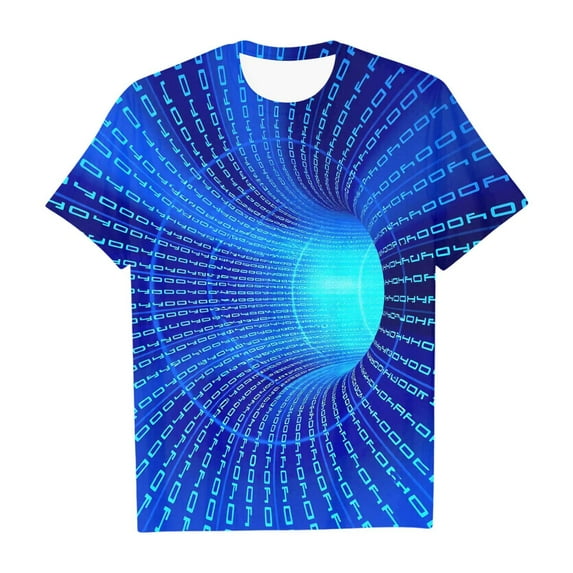 YUEHUA Size 6 Boys Shirts Cool Colorful Graphic Print Short Sleeve Crewneck T Shirt for Boys Comfortable Casual Daily Wear S oft Blend Tee Youth Kids Top, Size 6-7 Years