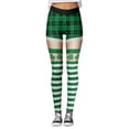 thumbnail image 1 of YUEHUA St Patricks Day Leggings for Women Casual Shamrock Leggings Irish Green Pant Soft Tummy Control Workout Yoga Pants, 1 of 4