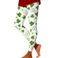 thumbnail image 1 of YUEHUA St Patricks Day Leggings for Women High Waisted Casual Shamrock Yoga Pants Irish Green Graphic Soft Stretchy Tights, 1 of 4