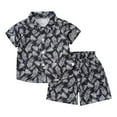 thumbnail image 1 of YUEHUA Summer Outfits for Baby Boys 3-6 Months Boys Hawaii Outfit 2Pcs Set Summer Beach Button Down Shirt Top + Shorts Kids,Size 12-18 Months, 1 of 4