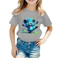 thumbnail image 1 of YUEHUA T Shirts for Girls Size 7/8 Girls Summer Short Sleeve T Shirt Cute Animal Print Casual Loose Fit Tee for Kids Comfortable Daily Wear Top for Spring and Summer, Size 3-4 Years, 1 of 4