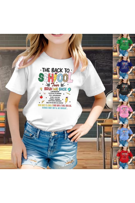Toddler 2nd Grade Shirts Athletic Fit Breathable O-Neck 1/4 Sleeve Happy First Day Of Pre-K, Pencil Graphic Tee, 3-8t
