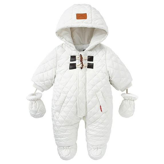 YUEHUA Toddler Baby Snowsuits 9-12 Months Infant Boy Girl Romper Jacket Hooded Jumpsuit Warm Coat Outerwear Winter Snow Suits for Newborn on Clearance, 9-12 Months
