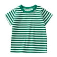 thumbnail image 1 of YUEHUA Toddler Boys Girls T Shirts Kids Colorful Striped Shirt Cotton Crew Neck Short Sleeve Tee Tops Blouse for 0-12 Years, 1 of 7