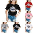 thumbnail image 1 of YUEHUA Toddler First Grade Shirts Girls Loose Fit Fun Graphics O-Neck Short Sleeve School Days Short Sleeve Shirts Graphic T-Shirts, 1 of 4