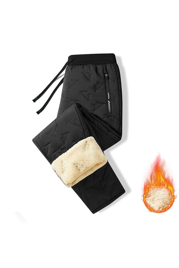 Winter Lined Casual Trousers Soft Warm Thermal Comfort Fit Outdoor Relaxed Fit Pants With Stretch for Daily Wear And Cold Weather Activities