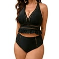 thumbnail image 1 of YUEHUA Women Plus Size High Waisted Bikini - Two Piece Swimsuit Bathing Suit V-Wired 2026 Swimwear, 1 of 7