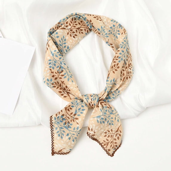 YUEHUA Women Travel Silk Bandana Scarf Square Satin Hair Wrap Head Scarf Lightweight Neck Scarves 22 Inch