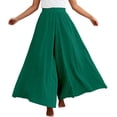 thumbnail image 1 of YUEHUA Women's Casual Elastic High Waist Wide Leg Pants Palazzo Trousers Skirt Elegant Flowy Wide Leg Pants Loose, 1 of 9