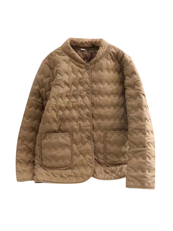Women's Quilted Baseball Jacket, Lightweight Thin Warm Coat, Stylish Long Sleeve Outerwear, Casual Daily Wear for Women, Comfortable Soft, Cozy