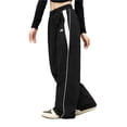 thumbnail image 1 of YUEHUA Women's Straight Leg Baggy Sweatpants Y2k Cool Parachute Pants Joggers Drawstring Track Pants for Women, 1 of 4