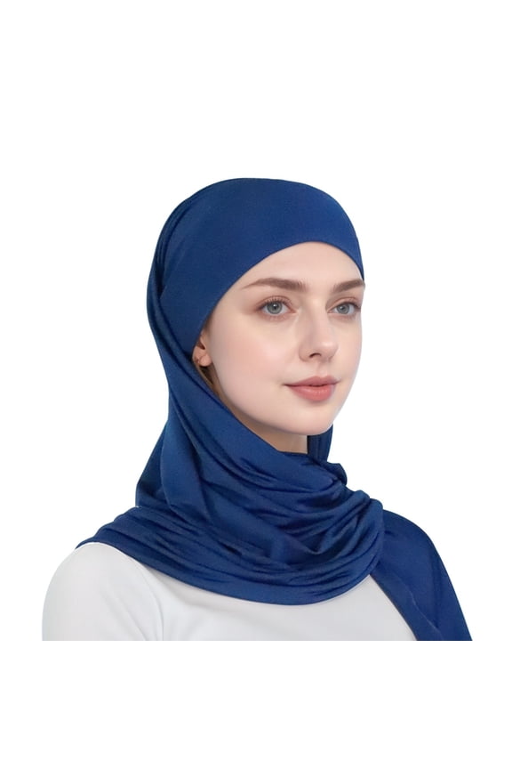 Womens Girls Muslim Hijab Scarf Shawls One Piece Easy Slip On Practical and Comfortable Sport Versatile
