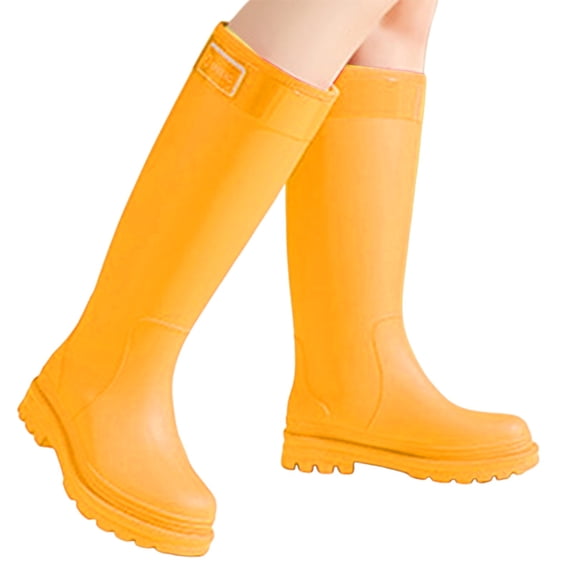 YUEHUA Womens Rain Boots Fashionable Short Boots for Women Rainy Days Trendy Design with Sole All Seasons Waterproof Lightweight Anti- Garden Boots