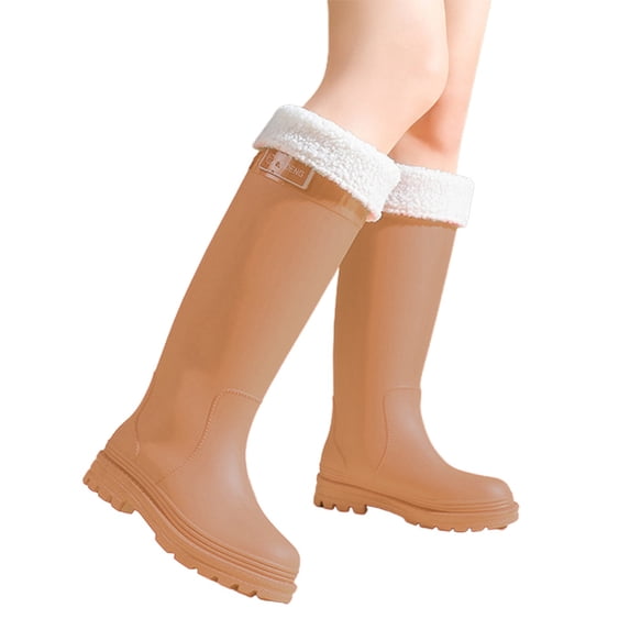 YUEHUA Womens Rain Boots Fashionable Short Boots for Women Rainy Days Trendy Design with Sole All Seasons Waterproof Lightweight Anti- Garden Boots