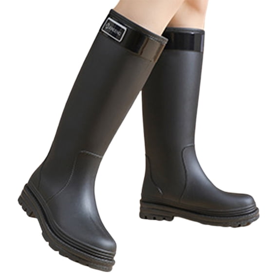 YUEHUA Womens Rain Boots Outdoor Casual Shoes for Women Hiking Camping Walking Comfortable Lightweight Low Heel Waterproof Anti-Slip Garden Boots