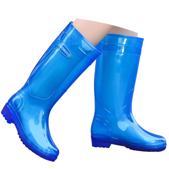 YUEHUA Womens Rain Boots Waterproof Fashion Mid Calf Rain Boots for Women Lightweight Proof Hiking Camping Wading Shoes Anti-Slip Shoes Outdoor Garden Shoes Womens Waterproof Boots
