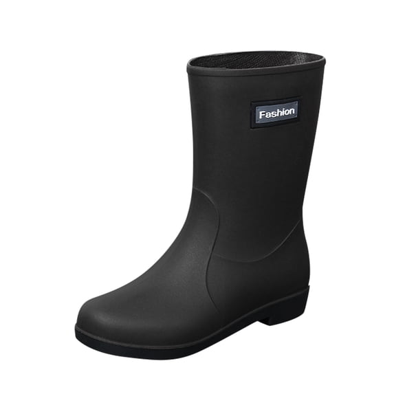 YUEHUA Womens Rain Boots, Waterproof Rain Boots with Cotton Inside, Outdoor Rubber Water Shoes, Womens Rain Boots Mid Calf, Anti- Shoes, Outdoor Garden Shoes