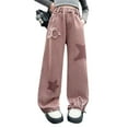 thumbnail image 1 of YUEHUA y2k jeans for girls size 14/16, Kids Girls Jeans Distressed Elastic Waist Baggy Denim Wide Leg Pants Trousers, 1 of 5
