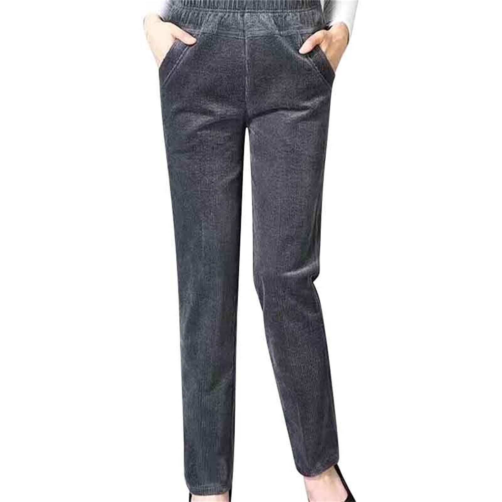 Conceited Fleece Lined Leggings For Women - High Waisted, Warm, Opaque Tights In Regular & Plus Sizes (Charcoal Grey, L-XL) - View #5