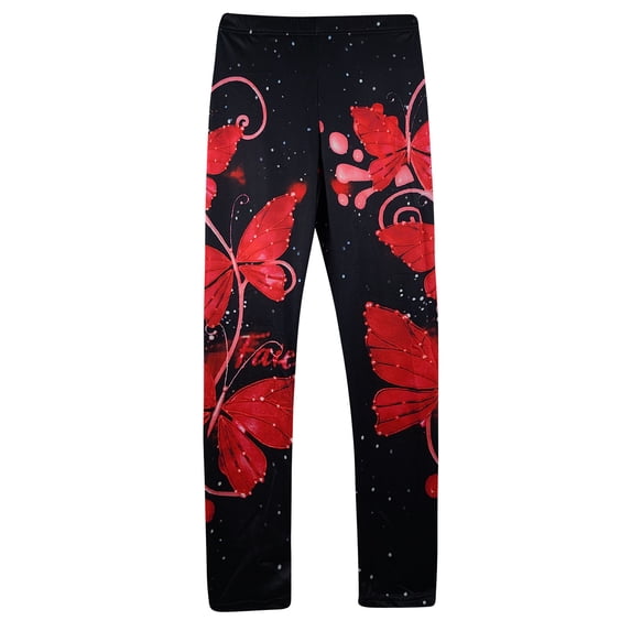 YUEJUIR Leggings Women's Yoga Sports Pants Leggings Pants Bodybuilding Leggings Printed Pants Womens Leggings High Waisted Pants for Women Workout Pants Women (Red,XL)