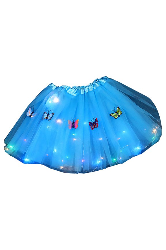 Rainbow Tutu Adult Tutu Nepotism Light Glowing Sequin Skirt Fluffy Skirt Butterfly Light Skirt Adult Tutu Tulle Skirt Princess Tutu (BU2,one Size)