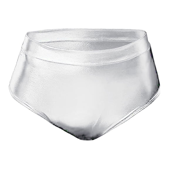YUEJUIR Shorts for Women Short High Waisted Shorts Leather Metallic Solid Color High Gloss Women's Super Shorts Hot Pants Womens Shorts Casual Womens White Shorts (Silver,M)