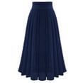 thumbnail image 1 of YUEJUIR Skirts for Women Women's Party Chiffion High Waist Lace-Up Hip Long Skirt Skirts Linen Skirt Skirts for Women Trendy Summer (Navy,XXL), 1 of 3