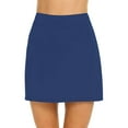 thumbnail image 1 of YUEJUIR Skorts For Women With Pockets Womens Casual Solid Tennis Skirt Yoga Sport Active Skirt Shorts Skirt Women'S Skorts Pleated Tennis Skirt (Navy Blue,XXL), 1 of 6