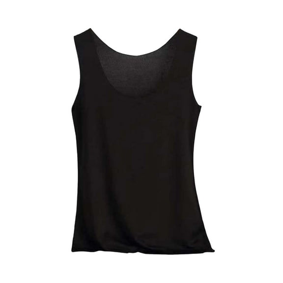 YUEJUIR Tank Tops for Women 2024 Womens Tank Tops Sleeveless Scoop Neck Loose Fit Summer Clothes Basic Tank Tops for Women Womens Shirts (Black,M)