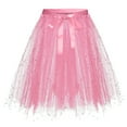 thumbnail image 1 of YUEJUIR Tutu for Women Adults Women's Tulle Tutu Skirt 3 Layered Party Dance Running Elastic Tutu Skirts Well Tutu Skirt Pink Tutu Rainbow Skirt (RD2,L), 1 of 4