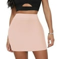 thumbnail image 1 of YUEJUIR Women'S Skirts Women Fashion Solid Skirt Elastic Waist Slim Short Skirt Wrap Skirts For Women Casual Skirts For Women (Pink,XXXL), 1 of 6