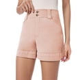 thumbnail image 1 of YUEJUIR Women Shorts Women Stretch Twill Shorts Summer Stretchy Jean Shorts Casual Chino Shorts High Waist Denim Shorts Shorts Womens Shorts Casual Womens White Shorts (Pink,XXL), 1 of 5