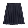 thumbnail image 1 of YUEJUIR Women's Skirts Women Fashion School Uniform Solid Pleated Skirt Academic Style Skirt Flowy Skirt Plus Size Skirt Women's Skirts (Navy,XXXL), 1 of 4