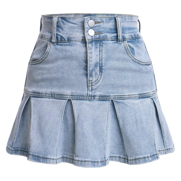 YUEJUIR Women's Skirts Women's Cowboy Fishtail A Line Skirt High Fanny Pack Hip Short Skirt Flowy Skirt Plus Size Skirt Women's Skirts (Light Blue,M)